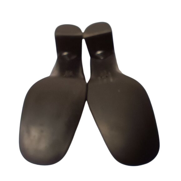 Franco Sarto Black Leather Penny Loafer Mules, 3" Block Heel Size 8.5 - Picture 10 of 10